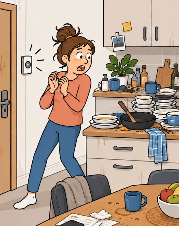 Unexpected visitors, and the dishes are piled high